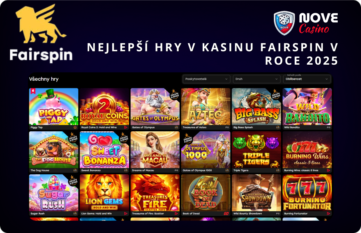 Fairspin Nejlepší hry